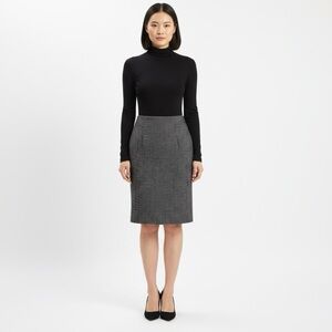 Michael Kors Textured Black and White Pencil Skirt